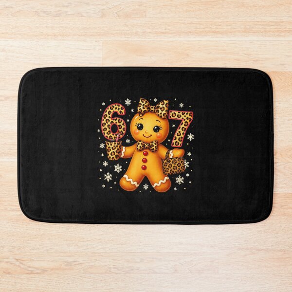 Item preview, Funny 6 7 Christmas Leopard Bow Gingerbread designed and sold by JEFDodsonArt.