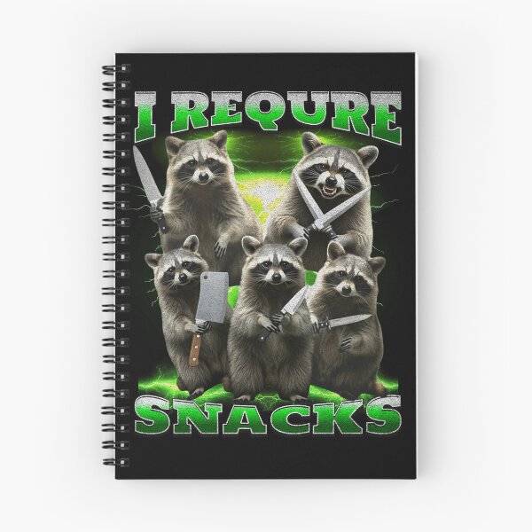 Item preview, I Require Snacks Raccoon Funny  designed and sold by Pawrizzma POD.