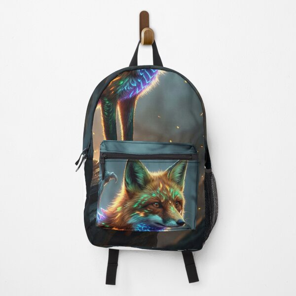 Item preview, A stunning hybrid creature of a fox with the glowing power of a neon dragon. designed and sold by Artivex-graphic.