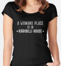 A womans place is in KIRRIBILLI House Women's Fitted Scoop T-Shirt