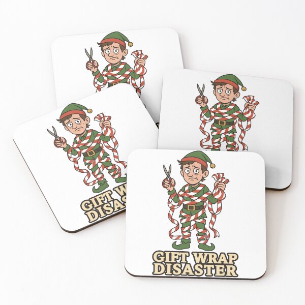 Item preview, Gift Wrap Disaster – Funny Christmas Elf T-Shirt Design designed and sold by Weasel Graphix.