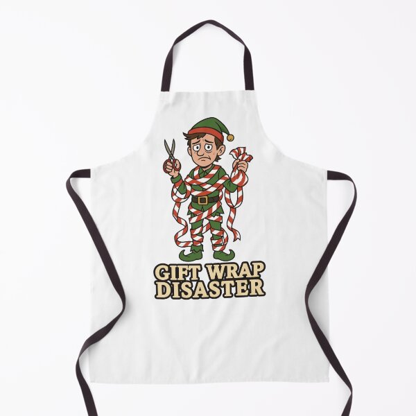 Item preview, Gift Wrap Disaster – Funny Christmas Elf T-Shirt Design designed and sold by Weasel Graphix.