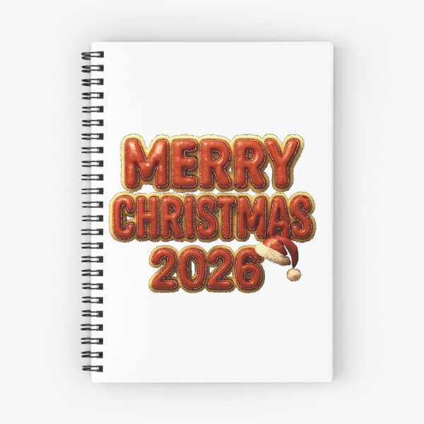 Item preview, 3D Merry Christmas & New Year 2026 Typography – Santa Hat, Red Leather, Fur Trim, Gold Stitching designed and sold by FUIRY .