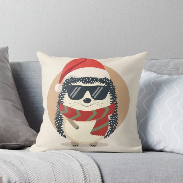 Item preview, Cool Christmas Hedgehog with Sunglasses | Cute Retro Holiday Animal Art designed and sold by AM-little-shop.