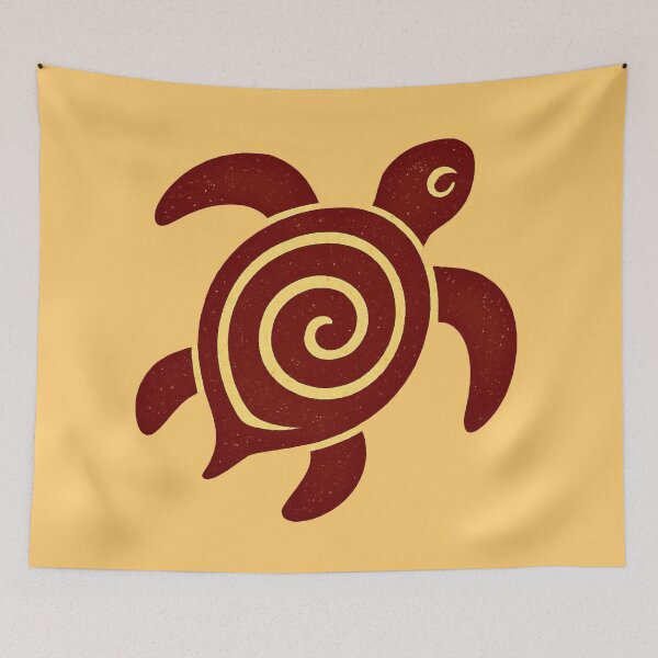 Item preview, Honu Spiral Shell - Hawaiian Tribal Sea Turtle Symbol designed and sold by Myra365Art.