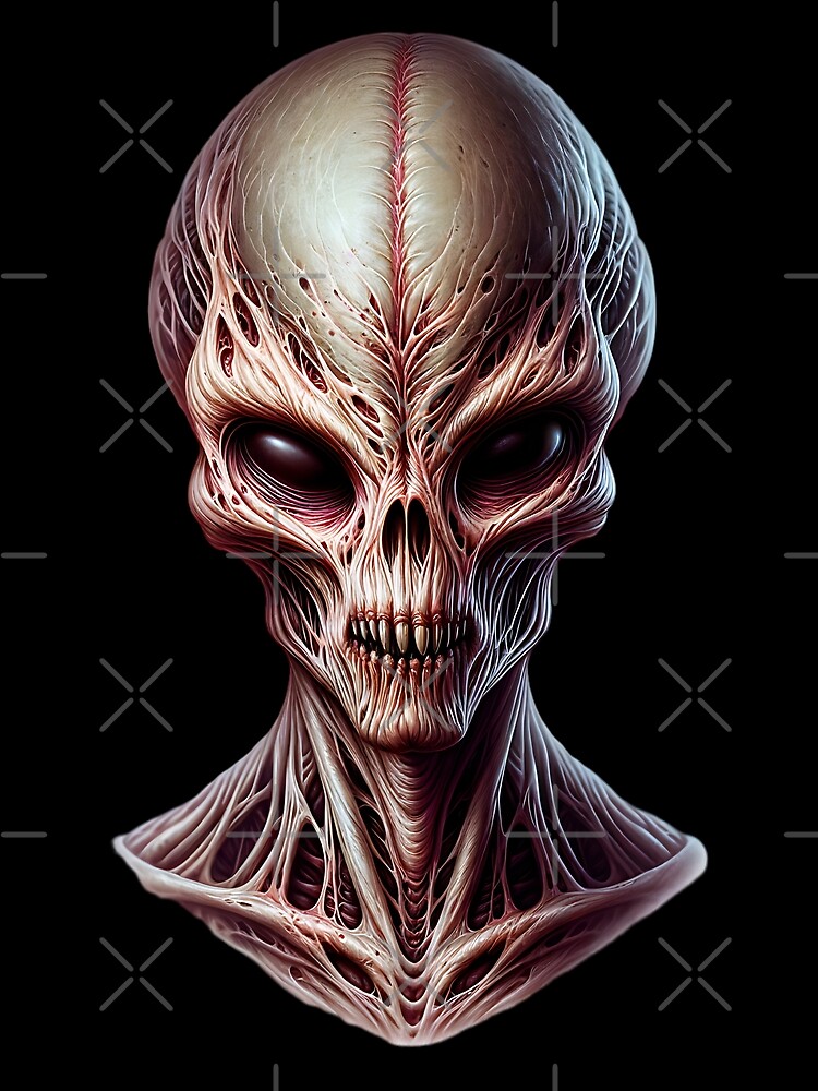 Thumbnail 3 of 3, Scarf, Horror Alien designed and sold by ReneMM.