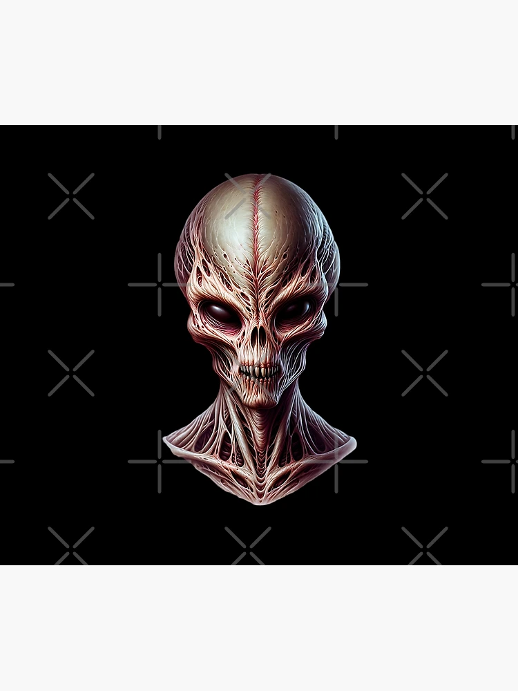 Thumbnail 6 of 6, Throw Blanket, Horror Alien designed and sold by ReneMM.