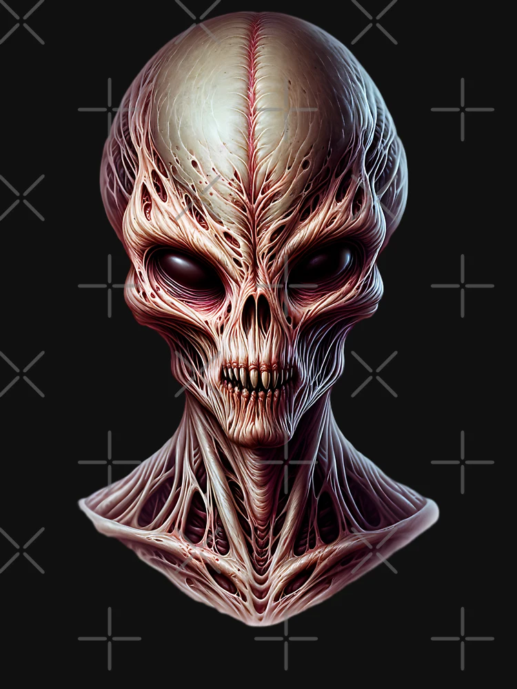 Thumbnail 6 of 6, Lightweight Sweatshirt, Horror Alien designed and sold by ReneMM.