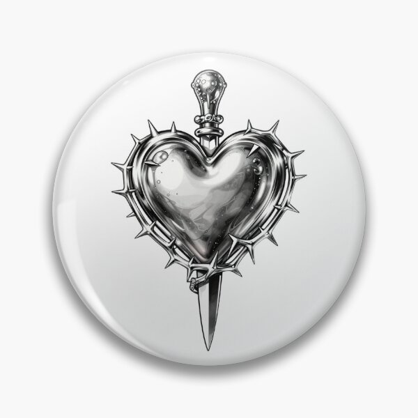 Artikelvorschau, Chrome Gothic Heart Dagger entworfen und verkauft von SynthStitch.