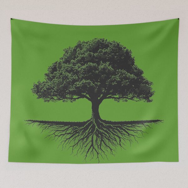 Item preview, Majestic tree with semi-toned roots. designed and sold by AratingaCreativ.