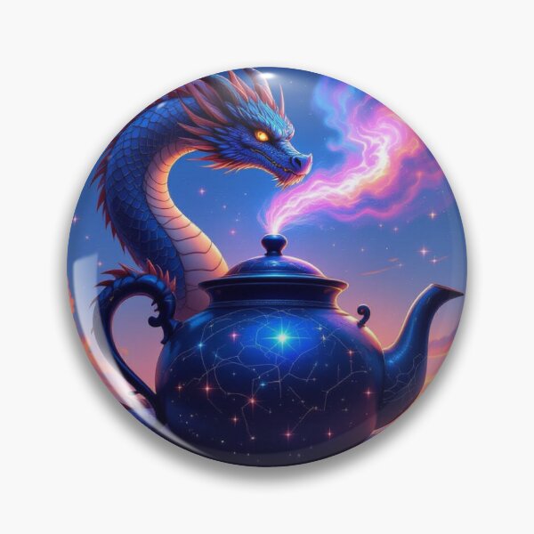 Item preview, Cosmic Dragon & Magic Teapot – Fantasy, stars & mystical energy in galactic twilight designed and sold by FotoworldEdel.