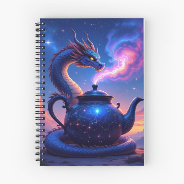 Item preview, Cosmic Dragon & Magic Teapot – Fantasy, stars & mystical energy in galactic twilight designed and sold by FotoworldEdel.