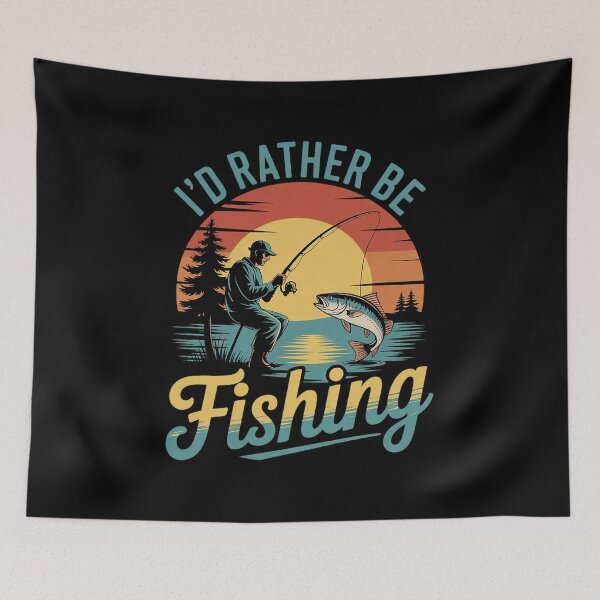 Item preview, I'd Rather Be Fishing Bigfoot with Cap, Sasquatch  designed and sold by lilLilaBatArt.