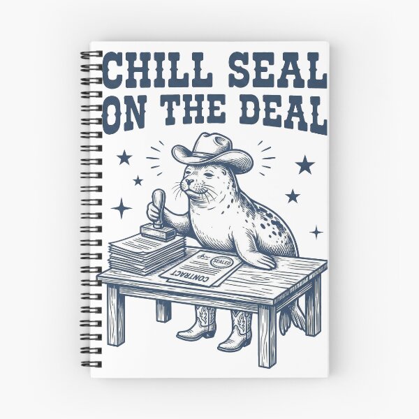 Item preview, Chill Seal On The Deal - Funny Cowboy Animal Pun designed and sold by MiSC Studio.