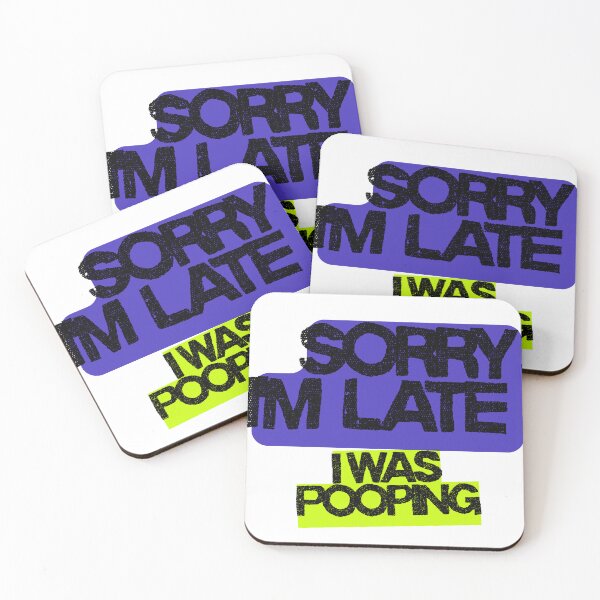 Item preview, Retro Funny Sorry I'm Late I was Pooping T-Shirt classic designed and sold by NitRes.