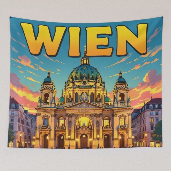 Item preview, Wien, Austria: Vintage-Style Painterly Travel Poster designed and sold by LSVart.