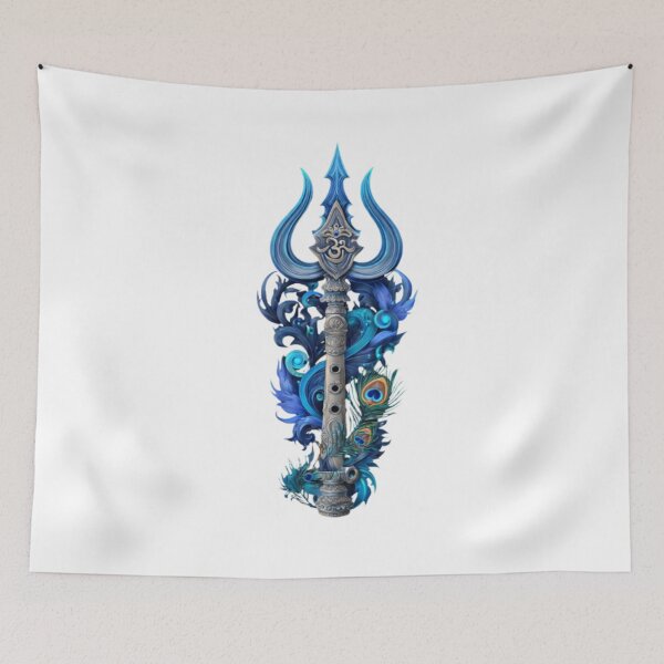 Item preview, Divine Harmony: Shiva-Krishna Spiritual Fusion Tee designed and sold by artistmagicshop.