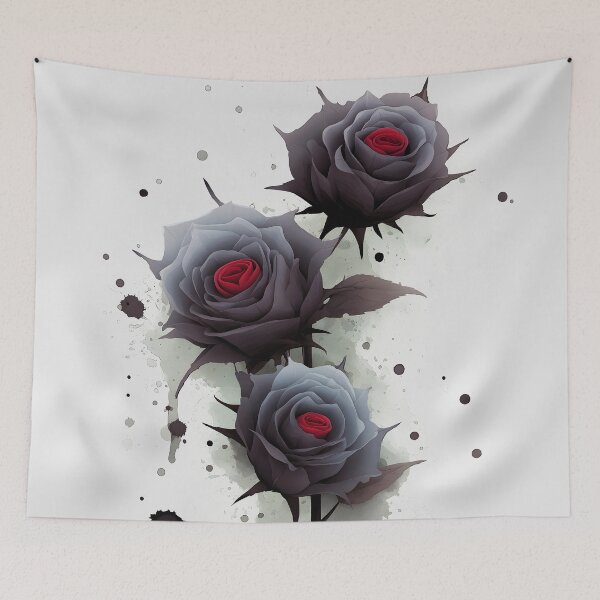 Item preview, Gothic Dark Roses Thorn Stem Floral Art designed and sold by Shoot-The-Moon.