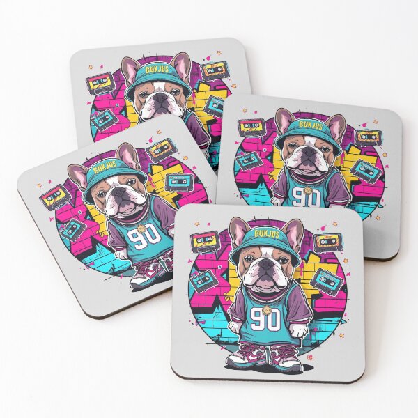 Item preview, BukJus French Bulldog 90s Hip-Hop MTV Graffiti Vector Art designed and sold by BukJus.