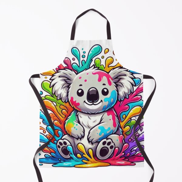 Item preview, Kawaii Rainbow Paint Splash Koala Illustration designed and sold by BigBlueArt.