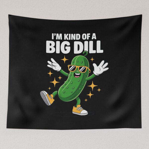 Item preview, I'm Kind Of Big Dill Pickle Dabbing Halloween Cucumber  designed and sold by lilLilaBatArt.
