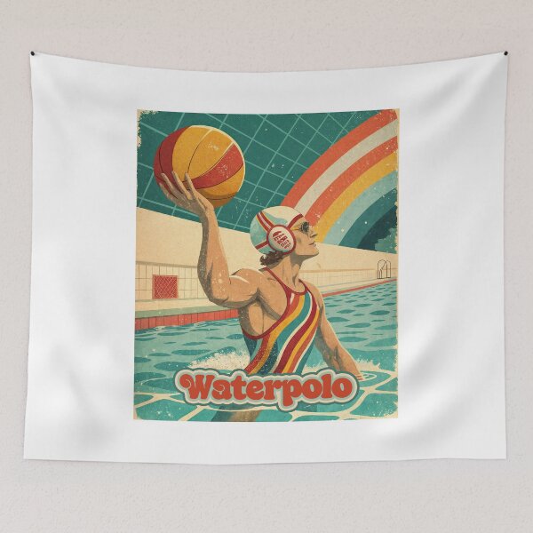 Item preview, Retro Splash: Water Polo Power in Motion designed and sold by ForeverPrintsOK.