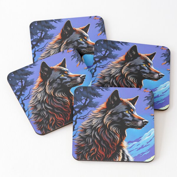 Item preview, Black and Bronze Wolf, Ai Generated Art  designed and sold by ACC .