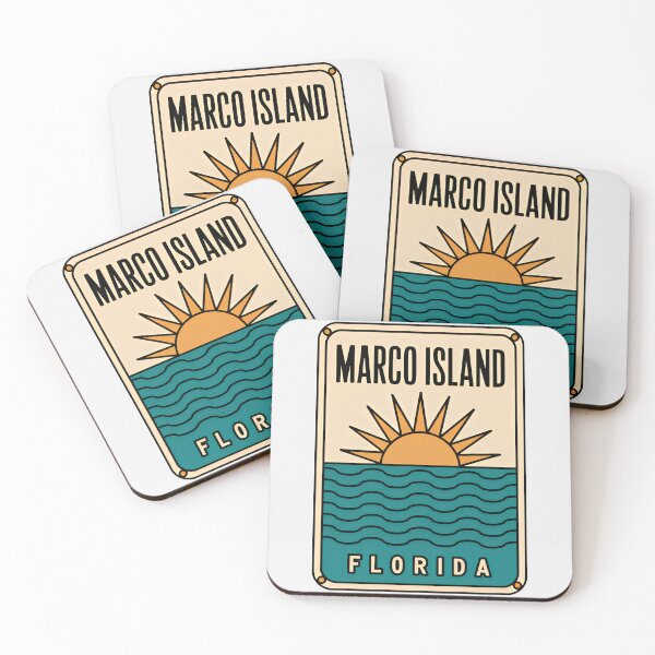 Item preview, Marco Island Florida - Beach Sign designed and sold by TheOldMittenIllustrated.