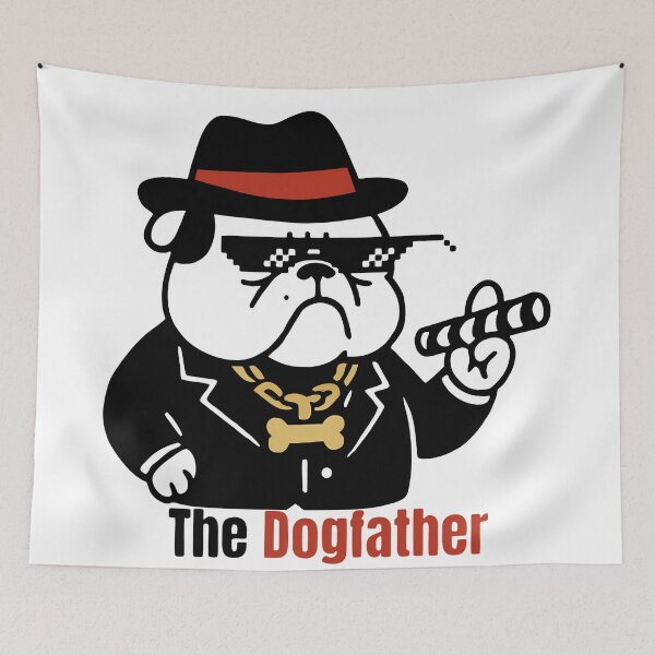 Item preview, The Dogfather Bulldog Boss designed and sold by DrawDrip.