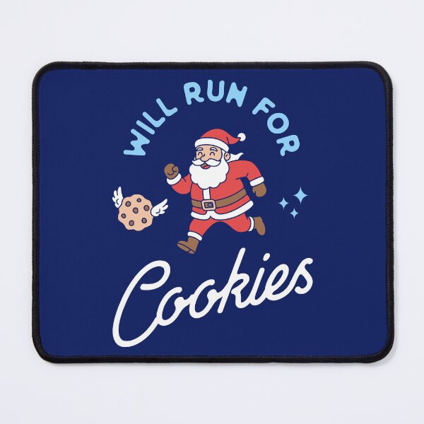 Item preview, Will Run for Cookies - Funny Santa Running and Christmas Cookie Lover Design designed and sold by Brogress Project.