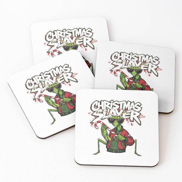 Item preview, Christmas Slayer Mantis – Savage Holiday Insect Art designed and sold by MiszungART.