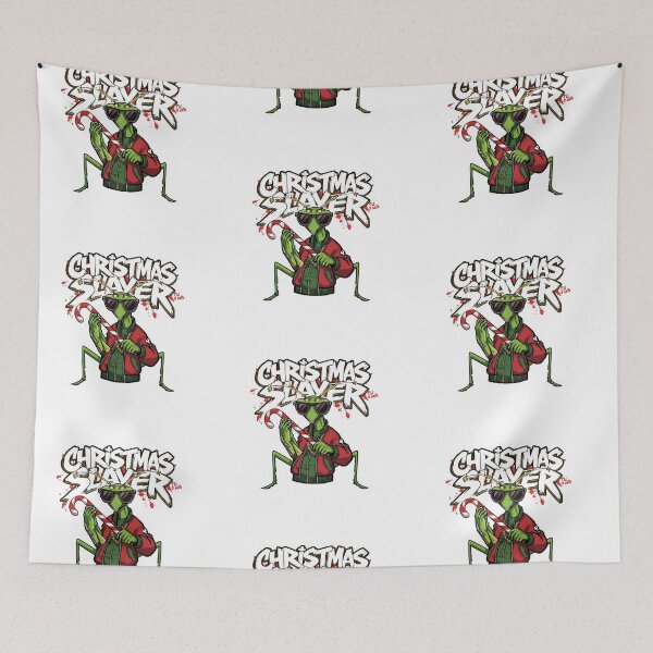Item preview, Christmas Slayer Mantis – Savage Holiday Insect Art designed and sold by MiszungART.