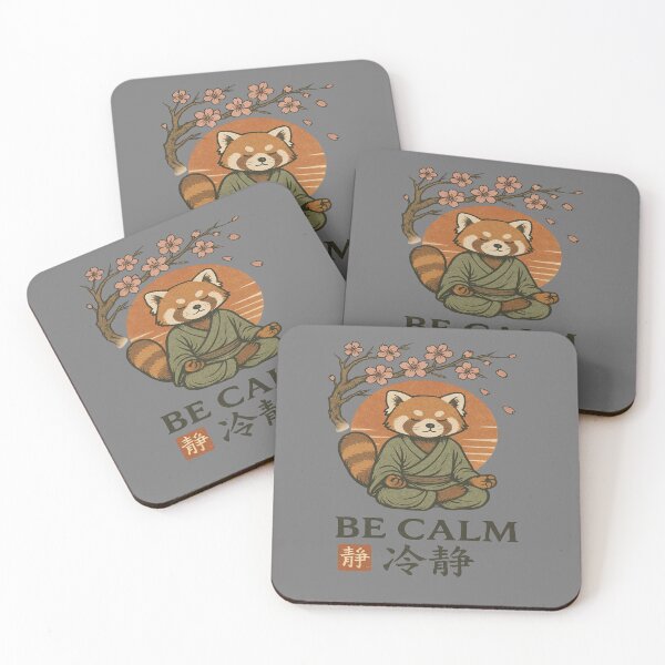 Item preview, Ukiyo-e Red Panda – BE CALM Japanese Zen Meditation Design designed and sold by GRYFFWEAR.