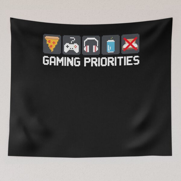 Item preview, Funny Gamer Priorities Pixel Art Video Gaming Humor designed and sold by clothesy7.