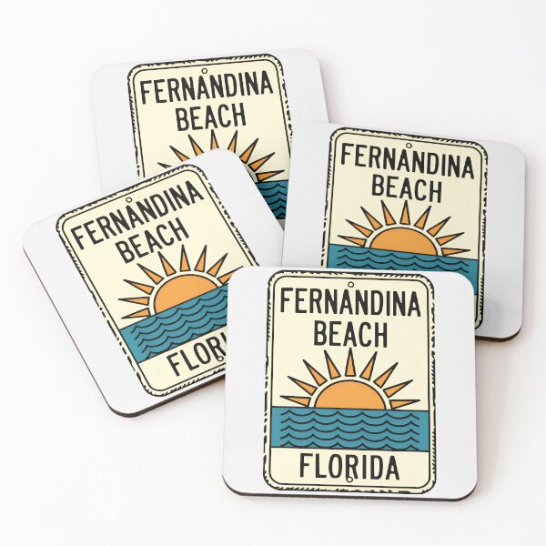 Item preview, Fernandina Beach Florida - Sign designed and sold by TheOldMittenIllustrated.