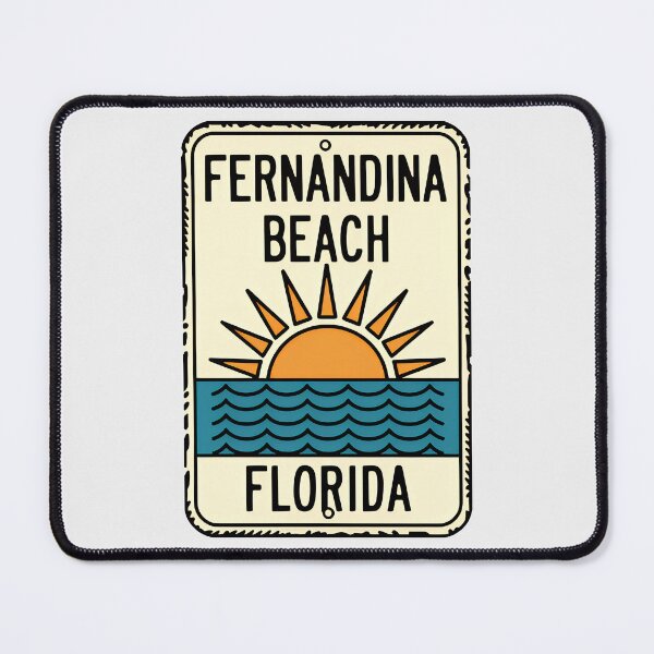 Item preview, Fernandina Beach Florida - Sign designed and sold by TheOldMittenIllustrated.
