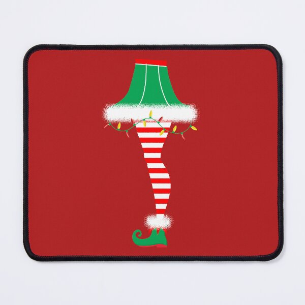 Item preview, Christmas greeting Mid Century style Leg Lamp with Elf Costume designed and sold by Jdawnink.