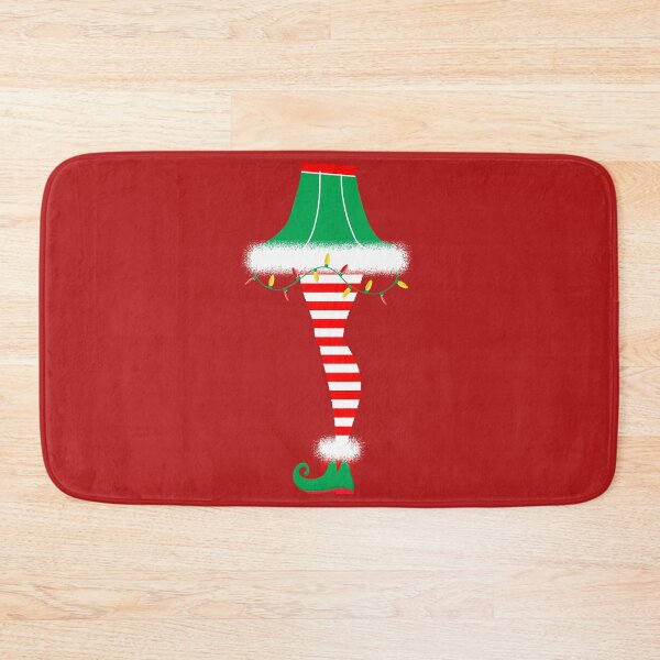 Item preview, Christmas greeting Mid Century style Leg Lamp with Elf Costume designed and sold by Jdawnink.