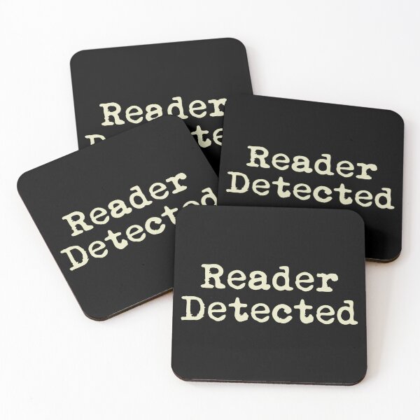 Item preview, Reader Detected Minimalist Funny Warning Text designed and sold by Lora Art.