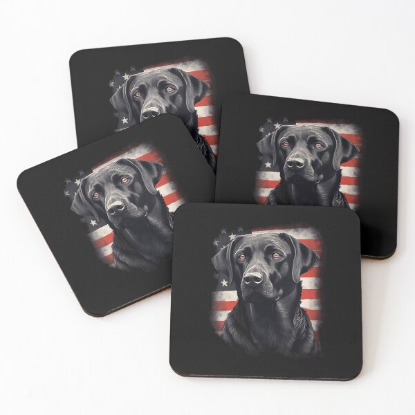 Item preview, Black Labrador Retriever American Flag - Patriotic Black Lab Dog Portrait designed and sold by humex.