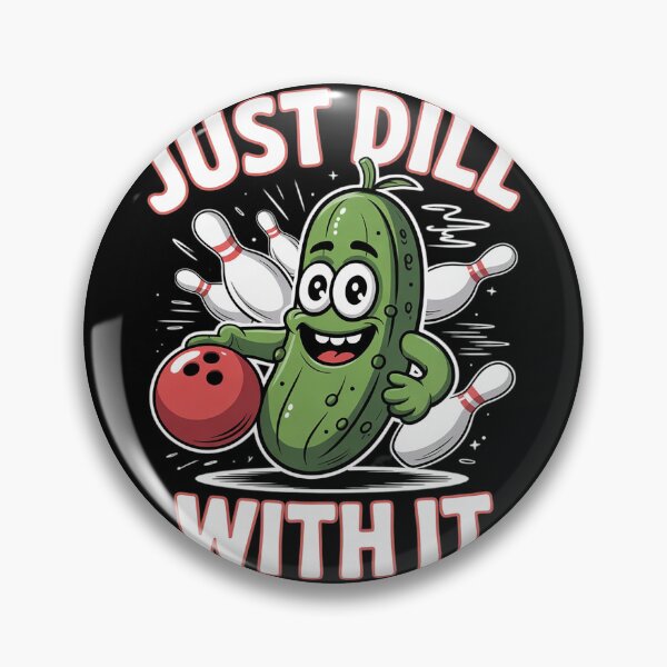 Item preview, Just Dill With It Pickle Bowling Ball Humor  designed and sold by lilLilaBatArt.