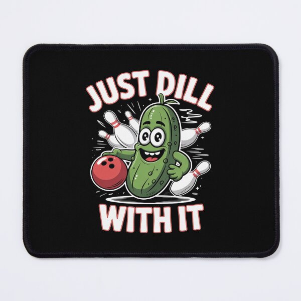 Item preview, Just Dill With It Pickle Bowling Ball Humor designed and sold by lilLilaBatArt.
