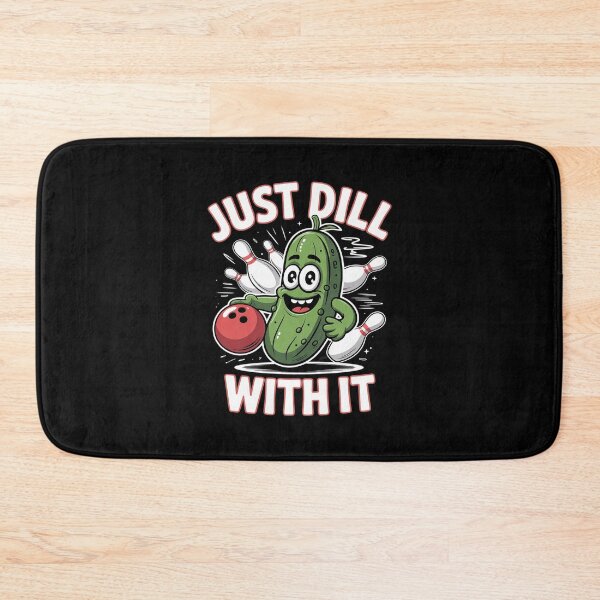 Item preview, Just Dill With It Pickle Bowling Ball Humor  designed and sold by lilLilaBatArt.