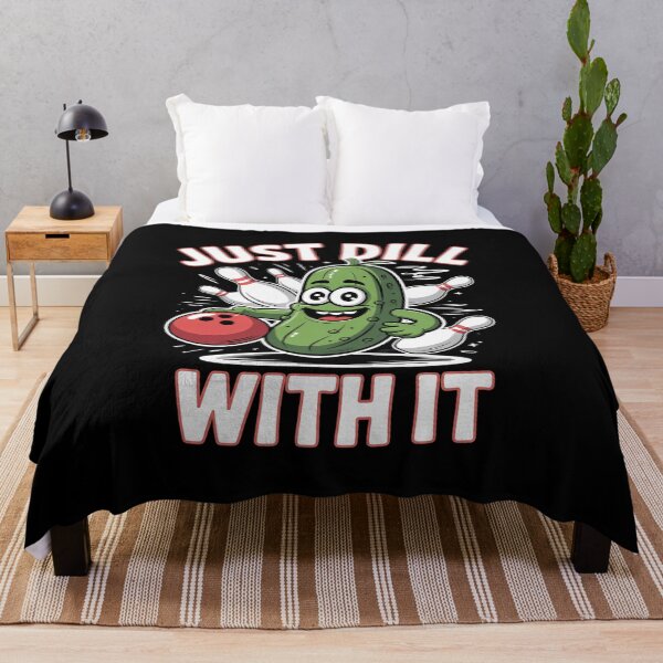 Item preview, Just Dill With It Pickle Bowling Ball Humor designed and sold by lilLilaBatArt.