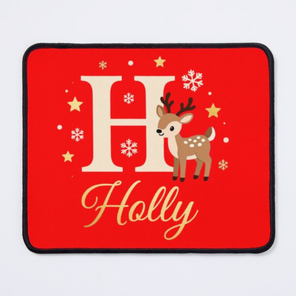 Item preview, Cute Reindeer “H Holly” Christmas Monogram Design designed and sold by BABUSHOP5.