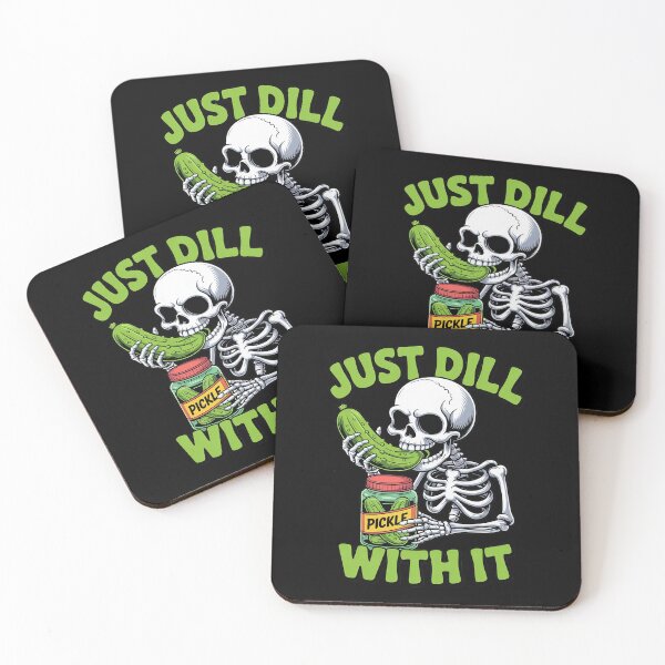 Item preview, Just Dill With It Skeleton Pickle Sarcastic  designed and sold by BeetleMalon.
