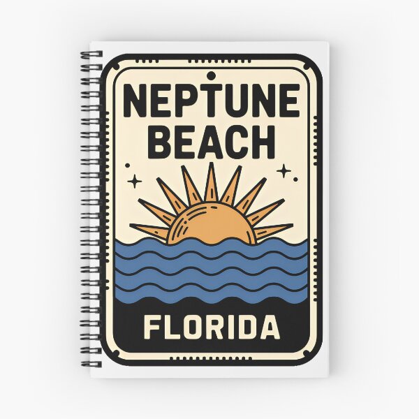 Item preview, Neptune Beach Florida - Sign designed and sold by TheOldMittenIllustrated.