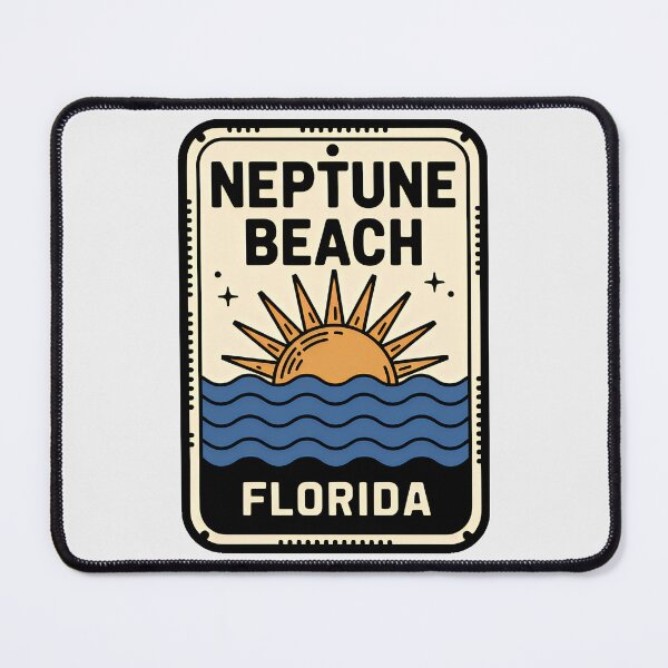 Item preview, Neptune Beach Florida - Sign designed and sold by TheOldMittenIllustrated.
