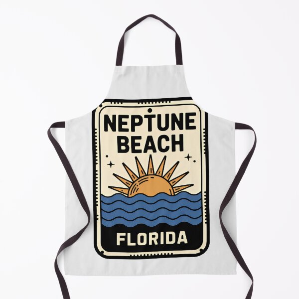 Item preview, Neptune Beach Florida - Sign designed and sold by TheOldMittenIllustrated.