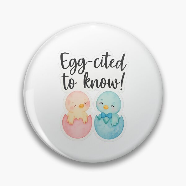 Item preview, Gender Reveal - Egg-cited to know! designed and sold by KawaiiChibii.